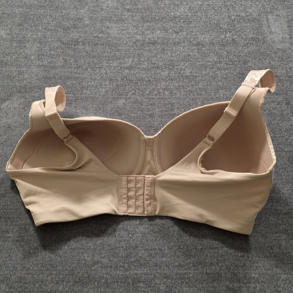 Vanity Fair 38DD Beige Full Figure Bra 71262 Wireless Adjustable Straps Padded - Picture 9 of 11